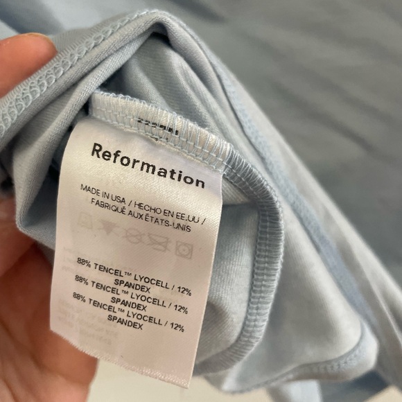 Reformation Hattie top light blue with gold detail size M - Picture 2 of 6